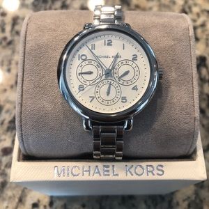 Michael Kors Kohen Silver Tone Watch